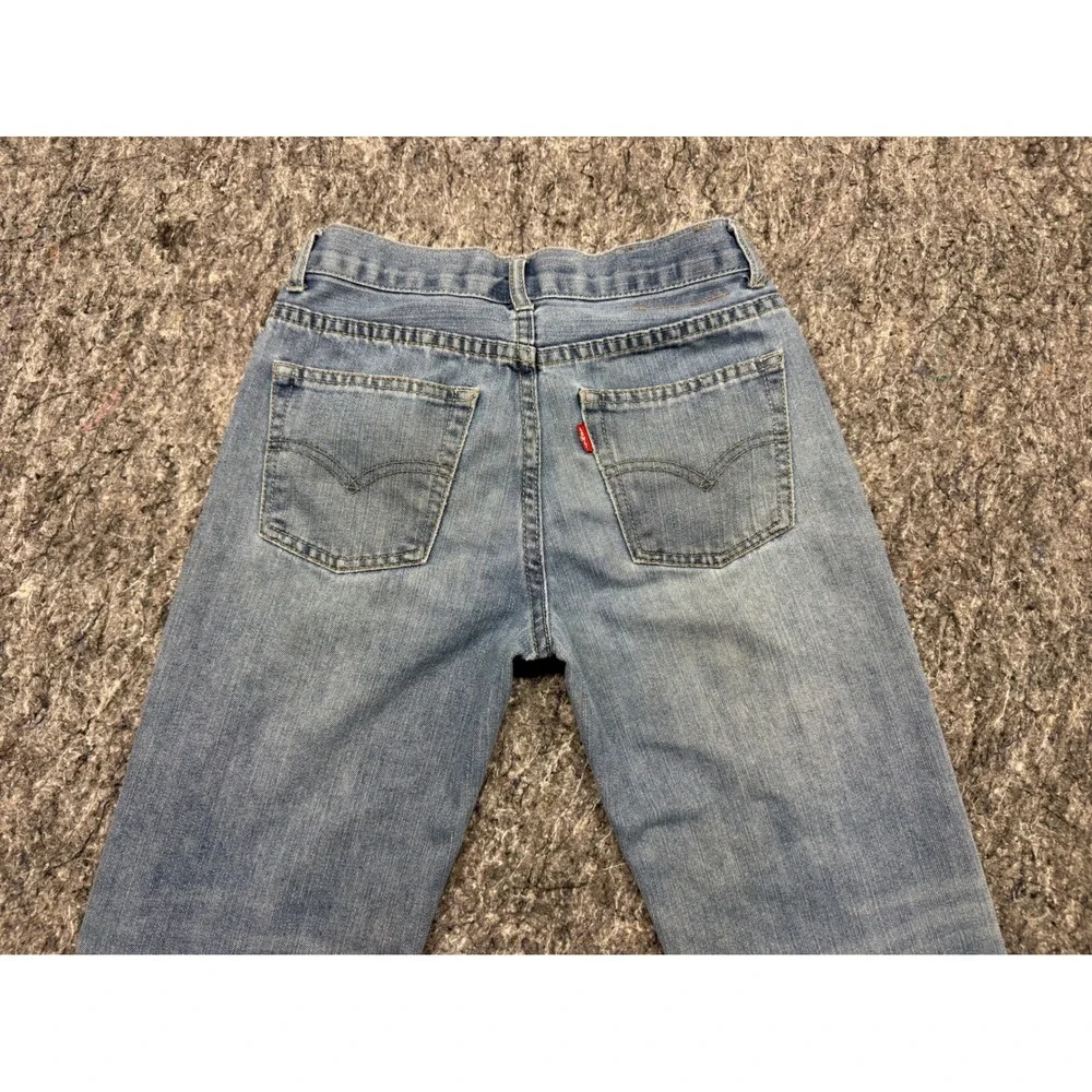 Levis 505 Regular Fit Boys Jeans Light Wash Slim 14 25x27 Blue Denim